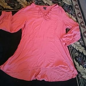 Torrid Lace Up V-neck 100% Rayon